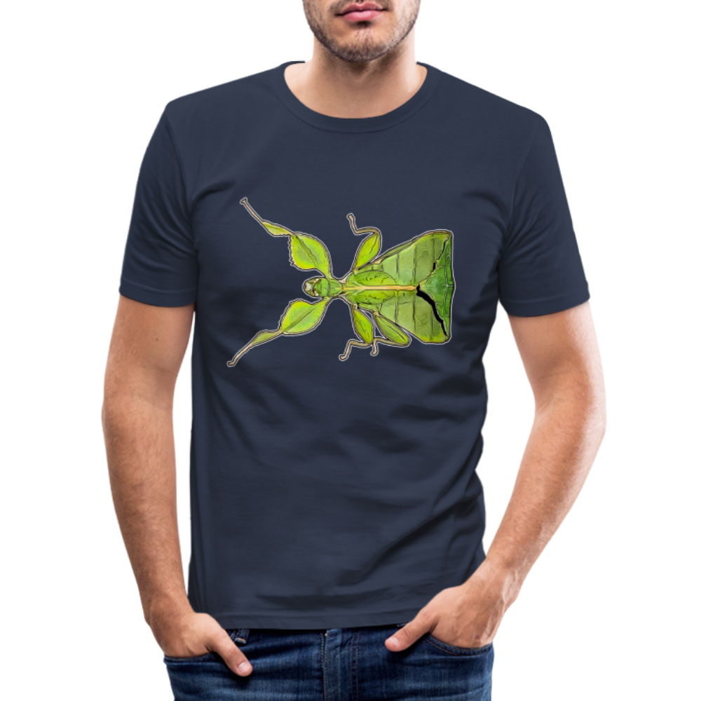 Männer Slim Fit T-Shirt Phyllium philippinicum female - Navy