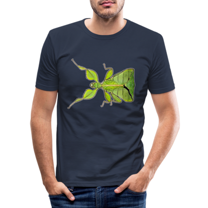 Männer Slim Fit T-Shirt Phyllium philippinicum female - Navy