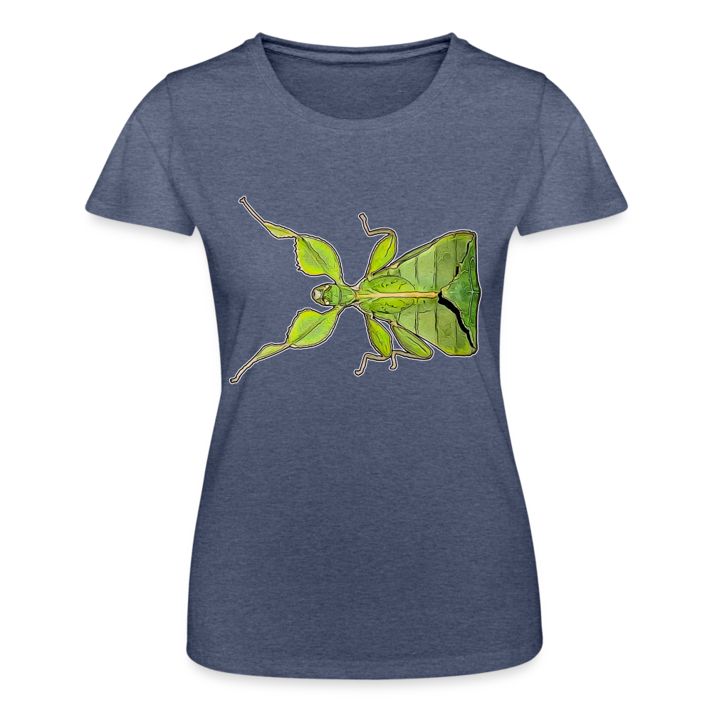 Frauen Fruit of the Loom T-Shirt Phyllium philippinicum female - Navy meliert