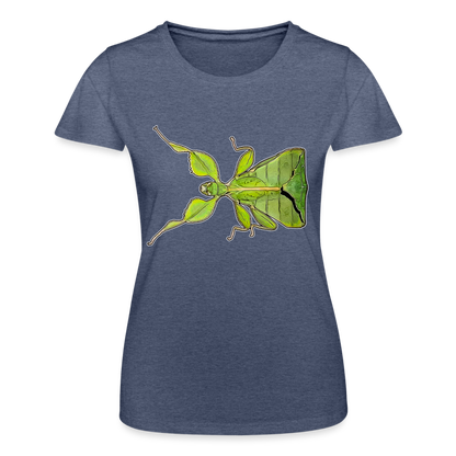 Frauen Fruit of the Loom T-Shirt Phyllium philippinicum female - Navy meliert