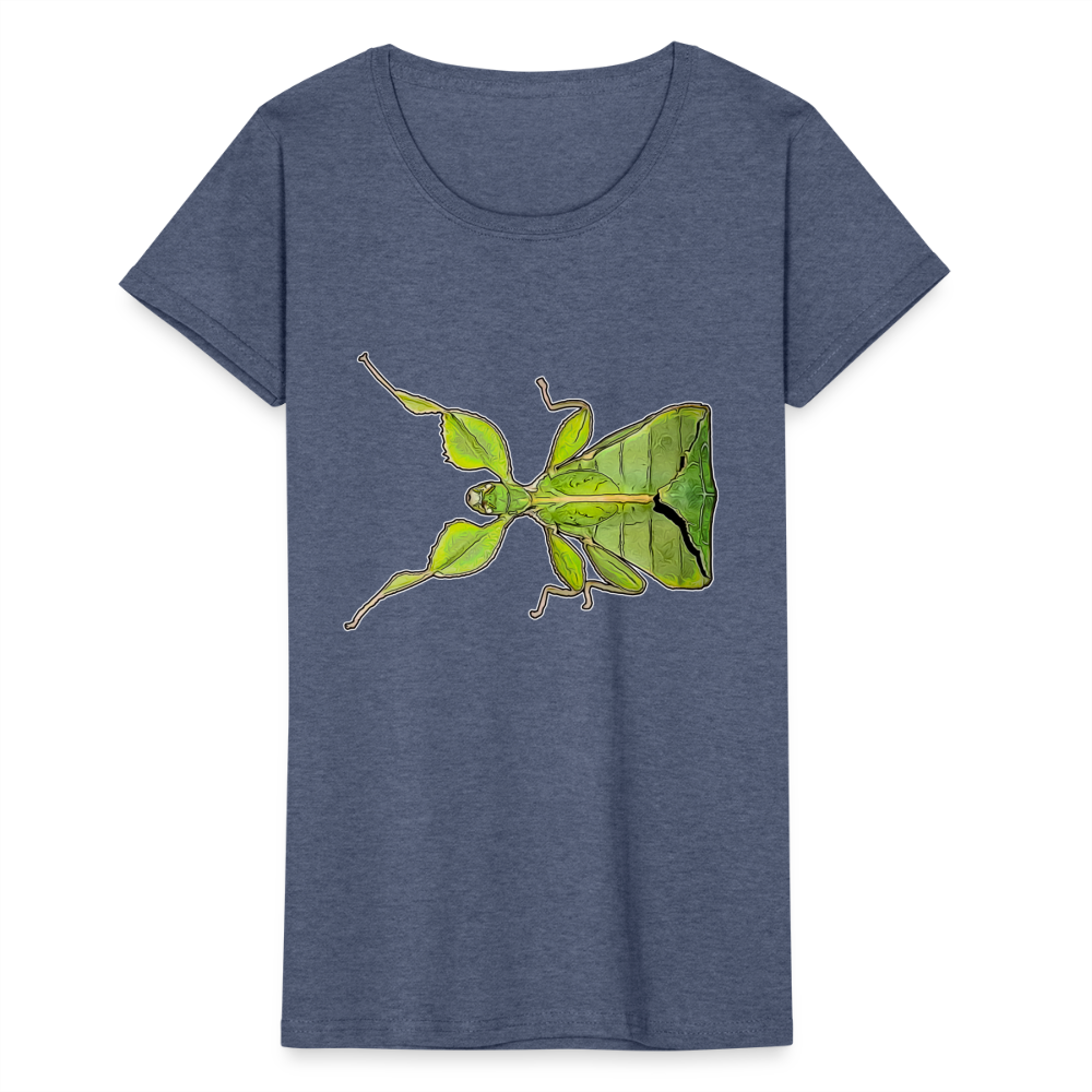 Frauen Fruit of the Loom T-Shirt Phyllium philippinicum female - Navy meliert