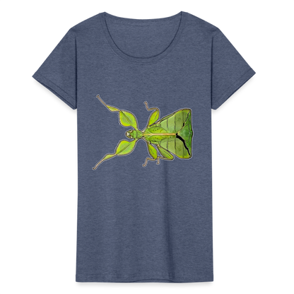 Frauen Fruit of the Loom T-Shirt Phyllium philippinicum female - Navy meliert