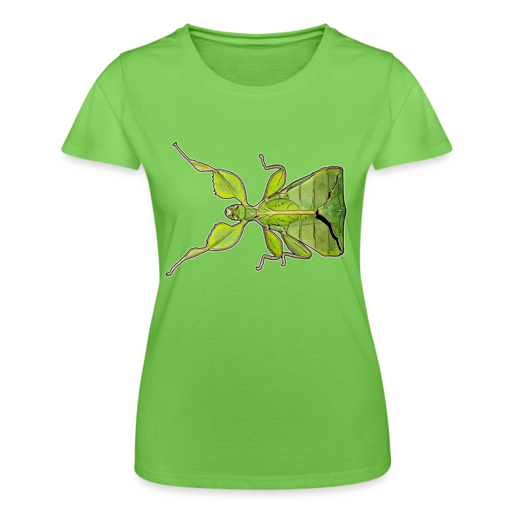 Frauen Fruit of the Loom T-Shirt Phyllium philippinicum female - Hellgrün