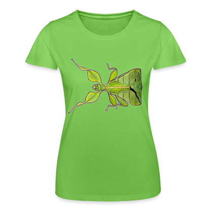 Frauen Fruit of the Loom T-Shirt Phyllium philippinicum female - Hellgrün