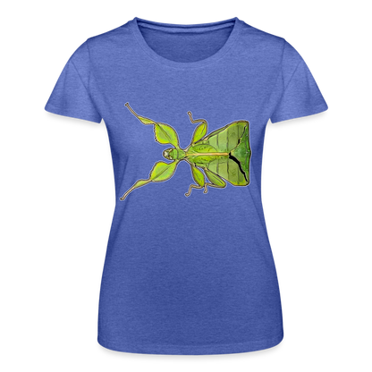 Frauen Fruit of the Loom T-Shirt Phyllium philippinicum female - Blau meliert