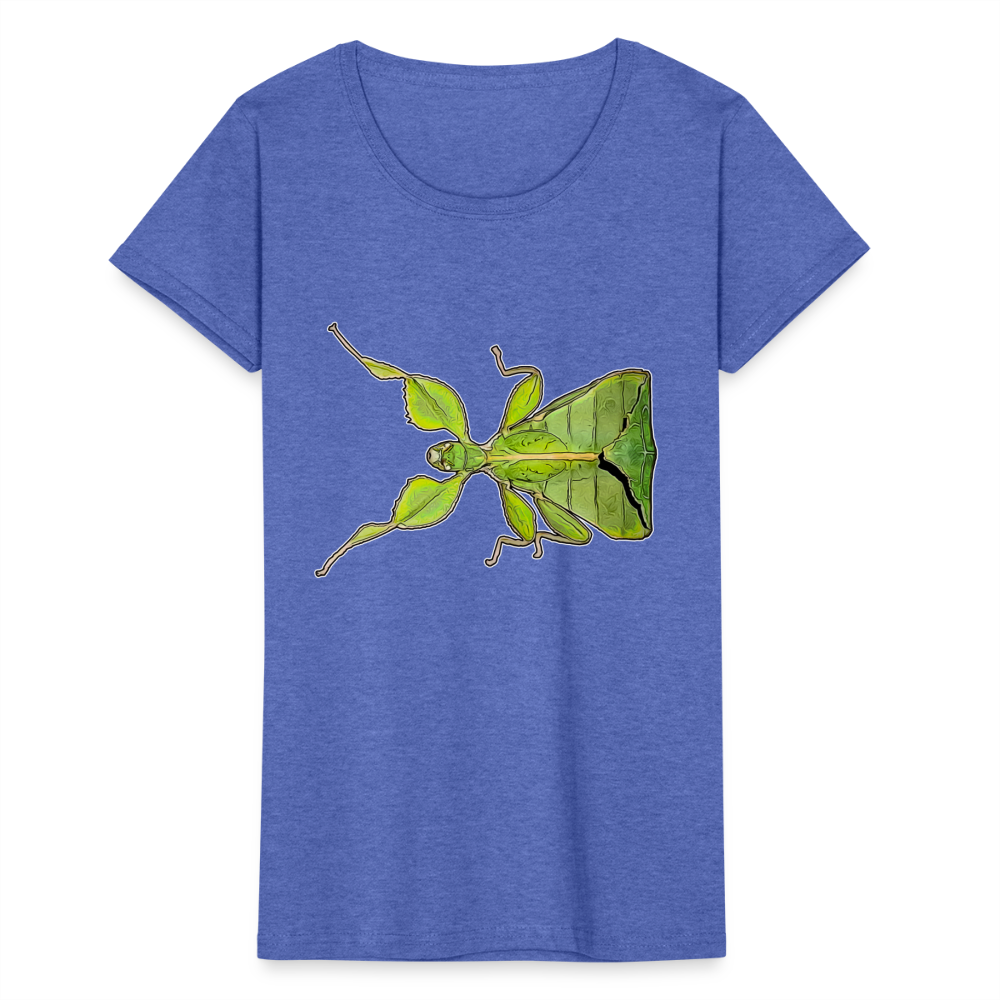 Frauen Fruit of the Loom T-Shirt Phyllium philippinicum female - Blau meliert