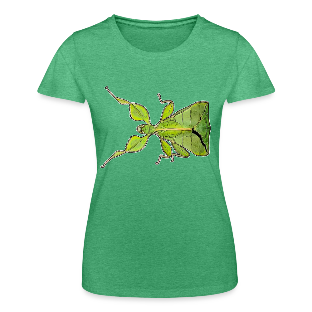 Frauen Fruit of the Loom T-Shirt Phyllium philippinicum female - Grün meliert