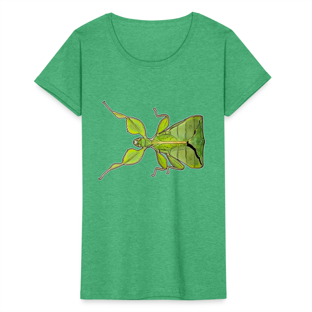 Frauen Fruit of the Loom T-Shirt Phyllium philippinicum female - Grün meliert