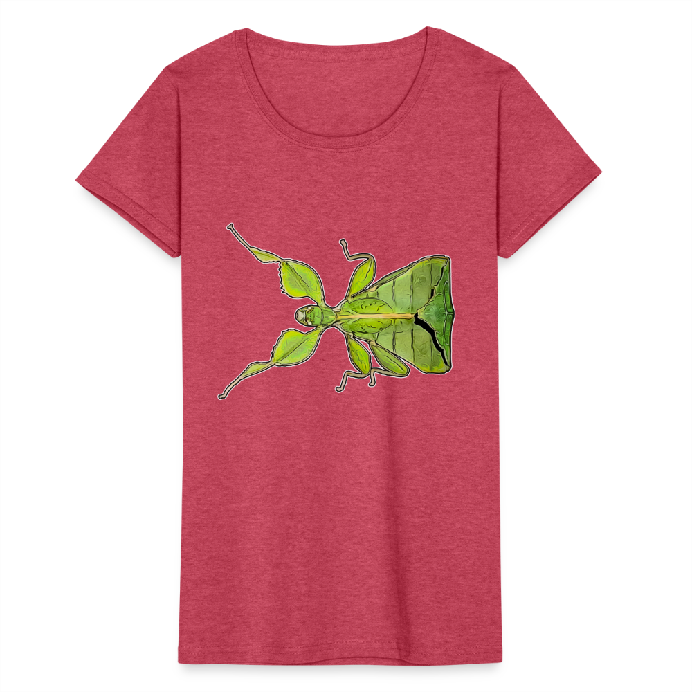 Frauen Fruit of the Loom T-Shirt Phyllium philippinicum female - Rot meliert