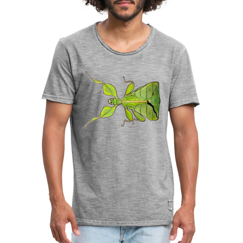 Männer Vintage T-Shirt Phyllium philippinicum female - Vintage Grau
