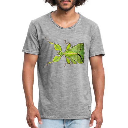 Männer Vintage T-Shirt Phyllium philippinicum female - Vintage Grau