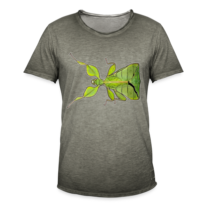 Männer Vintage T-Shirt Phyllium philippinicum female - Vintage Khaki