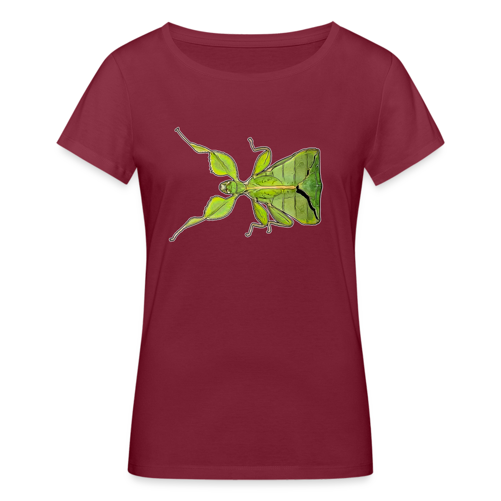 Frauen Stanley & Stella Bio-T-Shirt Phyllium philippinicum female - Burgunderrot