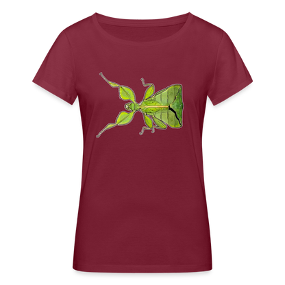Frauen Stanley & Stella Bio-T-Shirt Phyllium philippinicum female - Burgunderrot