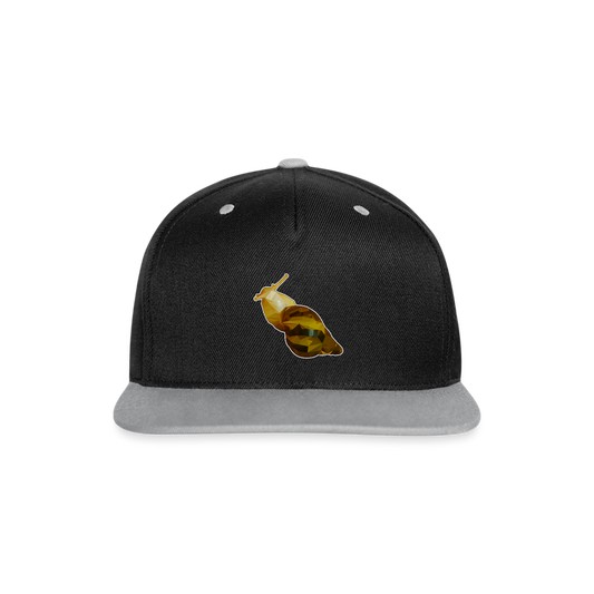 Cappy Kontrast Snapback Achatina reticulata Low Poly - Schwarz/Grau