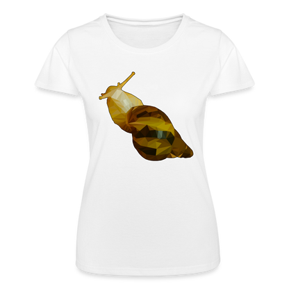 Frauen Fruit of the Loom T-Shirt Achatina reticulata Low Poly - weiß