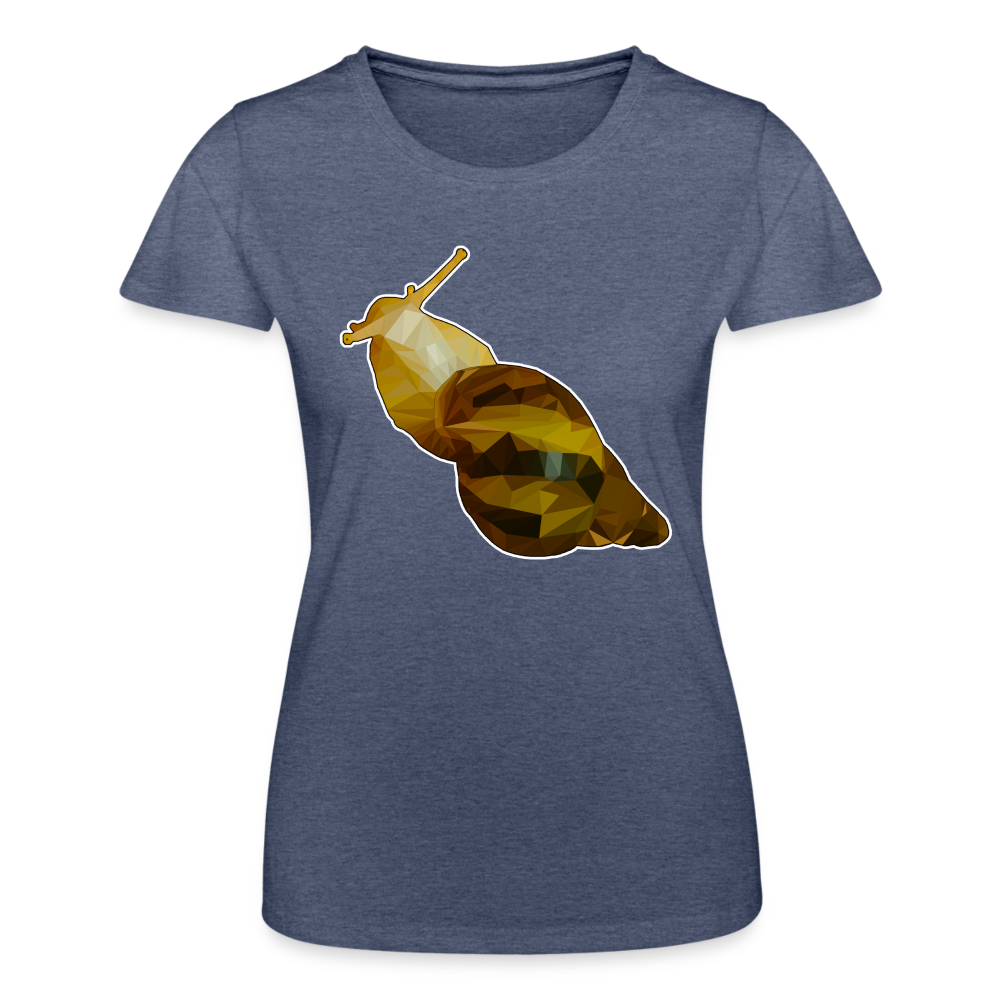 Frauen Fruit of the Loom T-Shirt Achatina reticulata Low Poly - Navy meliert