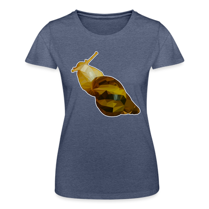 Frauen Fruit of the Loom T-Shirt Achatina reticulata Low Poly - Navy meliert
