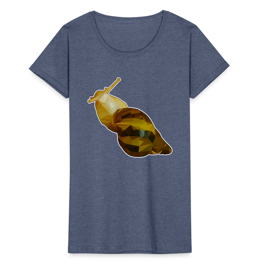 Frauen Fruit of the Loom T-Shirt Achatina reticulata Low Poly - Navy meliert