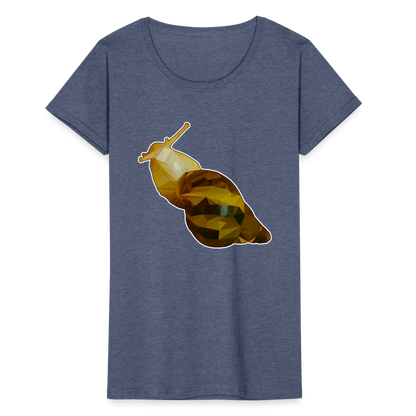 Frauen Fruit of the Loom T-Shirt Achatina reticulata Low Poly - Navy meliert