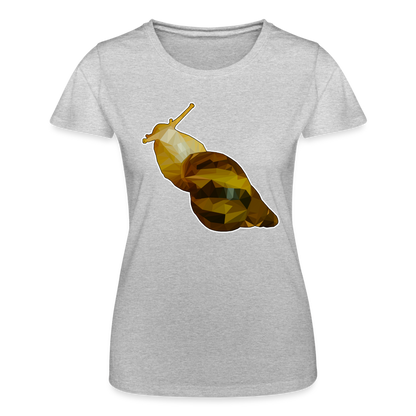 Frauen Fruit of the Loom T-Shirt Achatina reticulata Low Poly - Grau meliert