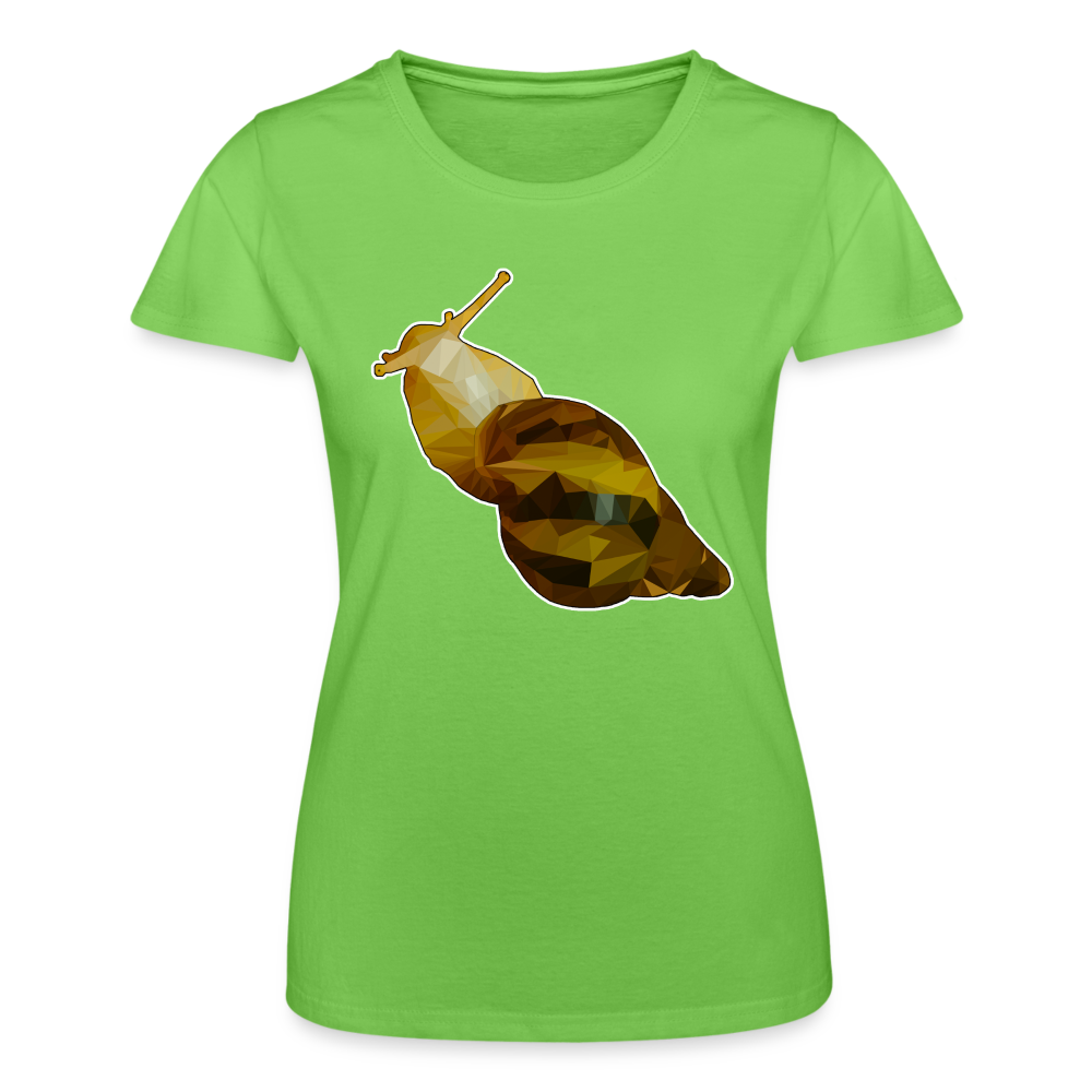 Frauen Fruit of the Loom T-Shirt Achatina reticulata Low Poly - Hellgrün