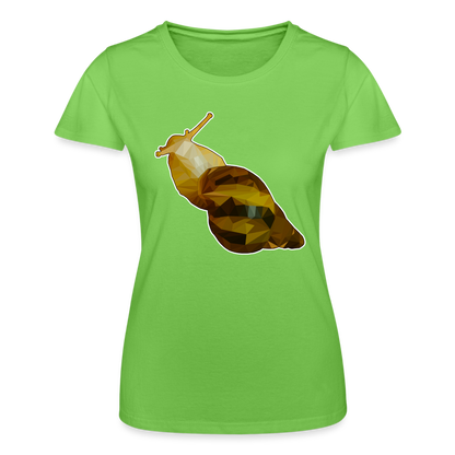 Frauen Fruit of the Loom T-Shirt Achatina reticulata Low Poly - Hellgrün
