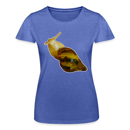 Frauen Fruit of the Loom T-Shirt Achatina reticulata Low Poly - Blau meliert