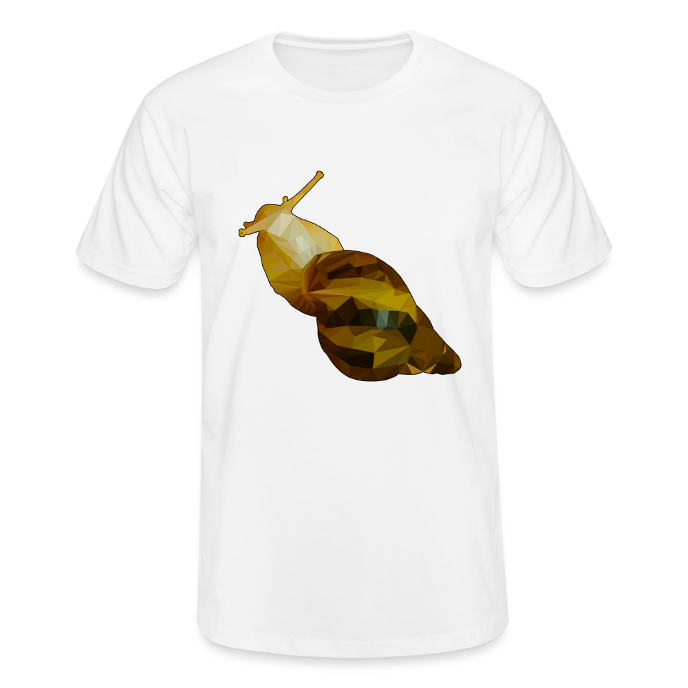 Männer Fruit of the LoomnT-Shirt Achatina reticulata Low Poly - weiß