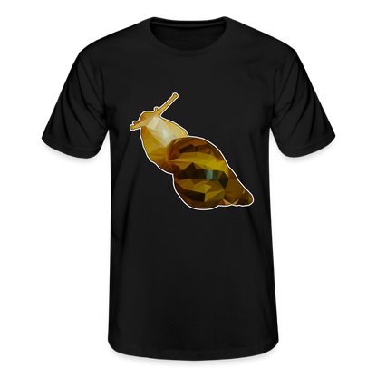 Männer Fruit of the LoomnT-Shirt Achatina reticulata Low Poly - Schwarz