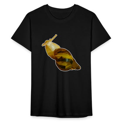 Männer Fruit of the LoomnT-Shirt Achatina reticulata Low Poly - Schwarz