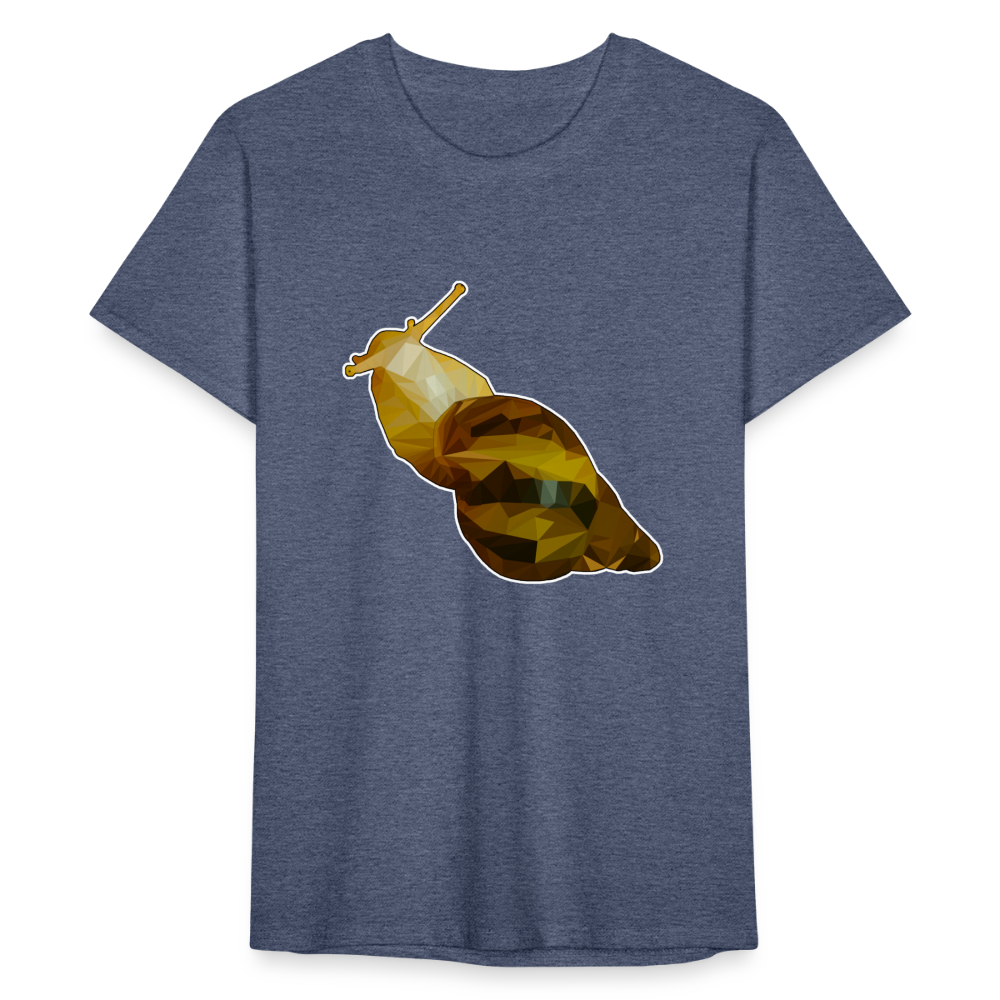 Männer Fruit of the LoomnT-Shirt Achatina reticulata Low Poly - Navy meliert