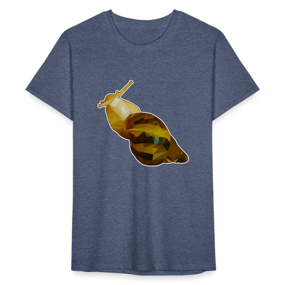 Männer Fruit of the LoomnT-Shirt Achatina reticulata Low Poly - Navy meliert