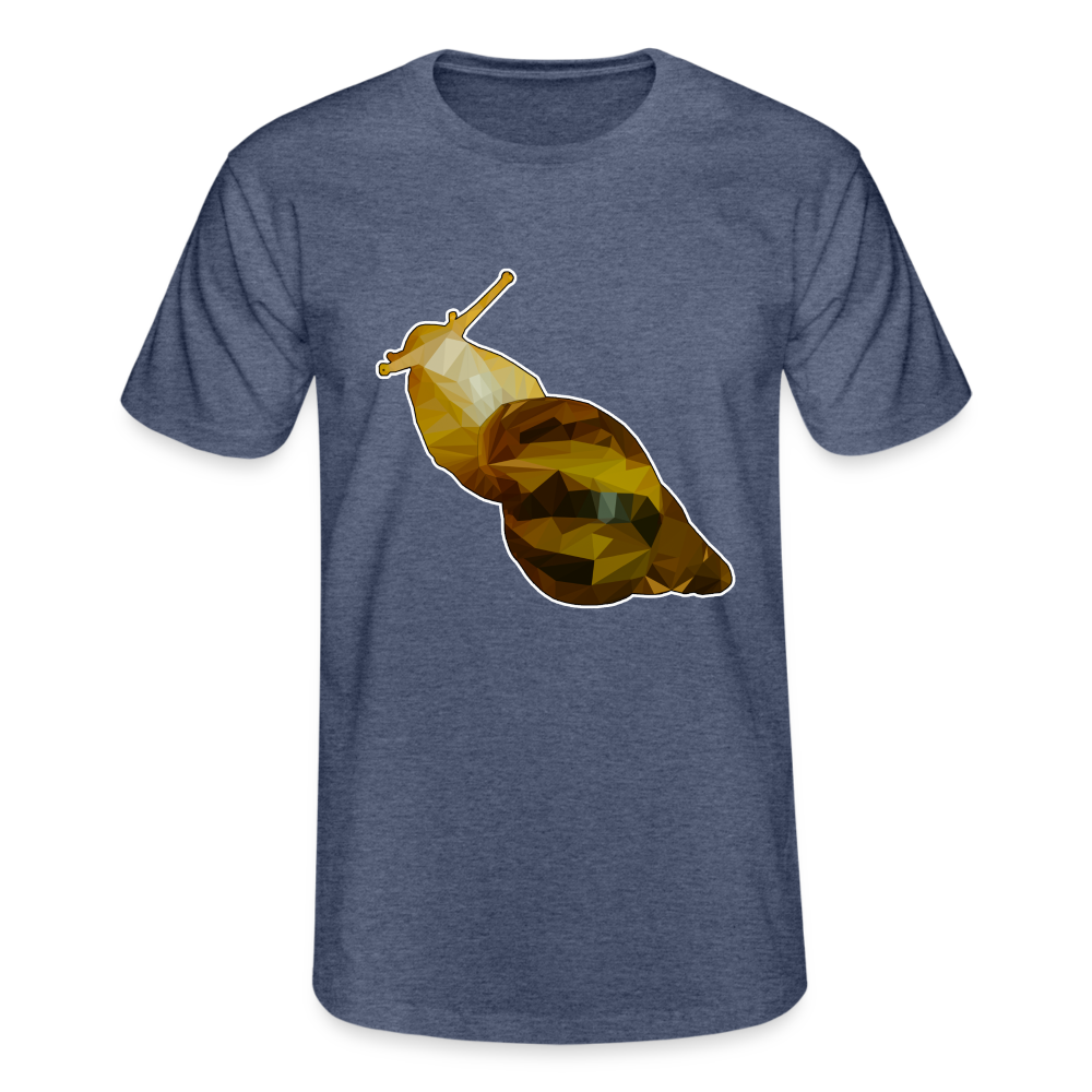 Männer Fruit of the LoomnT-Shirt Achatina reticulata Low Poly - Navy meliert