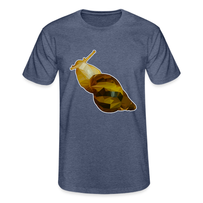 Männer Fruit of the LoomnT-Shirt Achatina reticulata Low Poly - Navy meliert