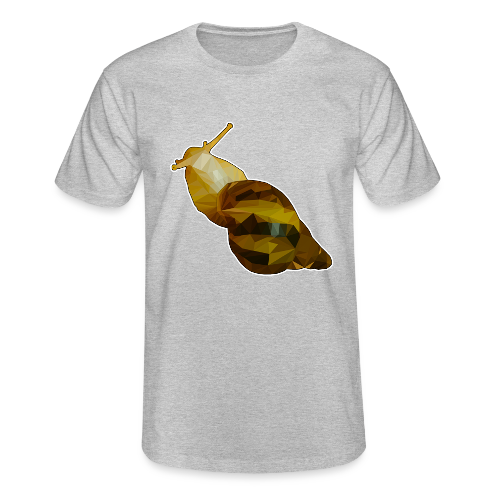 Männer Fruit of the LoomnT-Shirt Achatina reticulata Low Poly - Grau meliert