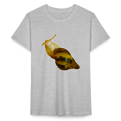 Männer Fruit of the LoomnT-Shirt Achatina reticulata Low Poly - Grau meliert