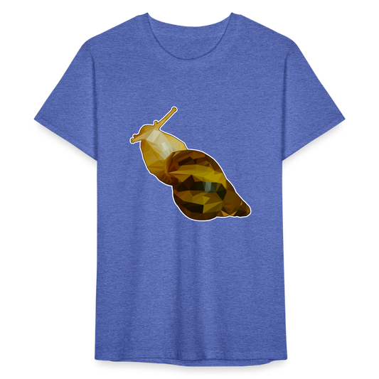 Männer Fruit of the LoomnT-Shirt Achatina reticulata Low Poly - Blau meliert