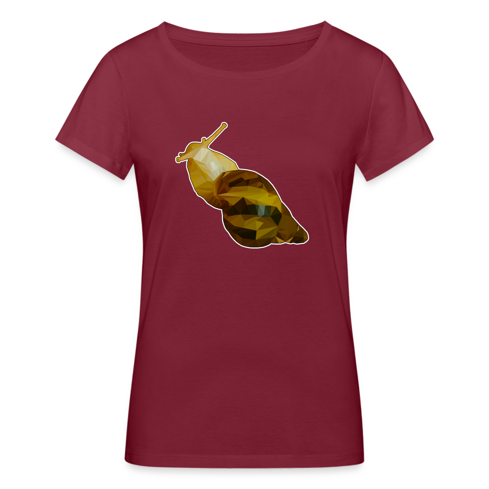 Frauen Stanley & Stella Bio-T-Shirt Achatina reticulata Low Poly - Burgunderrot