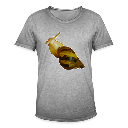 Männer Vintage T-Shirt Achatina reticulata Low Poly - Vintage Grau