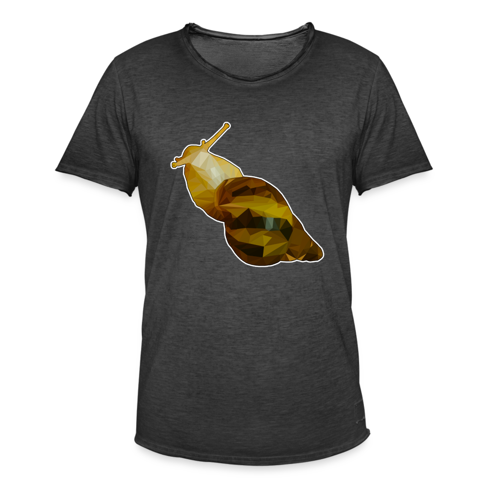 Männer Vintage T-Shirt Achatina reticulata Low Poly - Vintage Schwarz