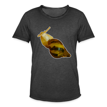 Männer Vintage T-Shirt Achatina reticulata Low Poly - Vintage Schwarz