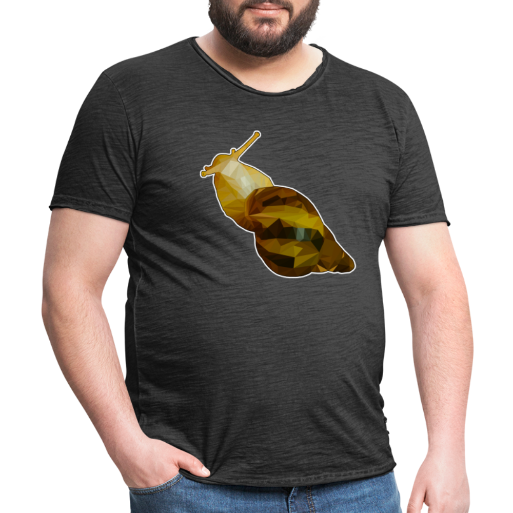 Männer Vintage T-Shirt Achatina reticulata Low Poly - Vintage Schwarz
