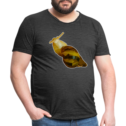 Männer Vintage T-Shirt Achatina reticulata Low Poly - Vintage Schwarz