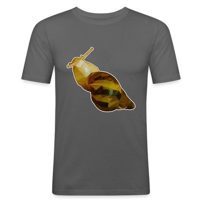 Männer Slim Fit T-Shirt Achatina reticulata Low Poly - Graphite