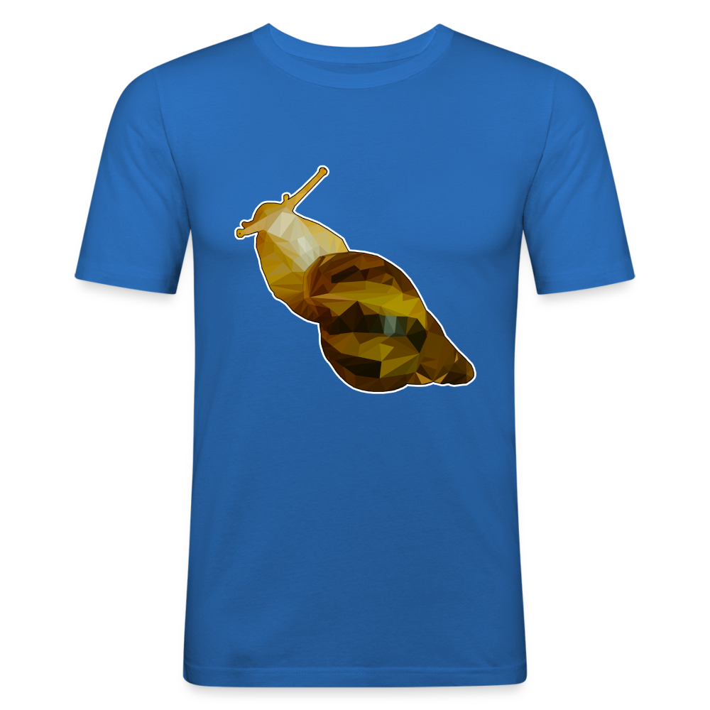 Männer Slim Fit T-Shirt Achatina reticulata Low Poly - Königsblau