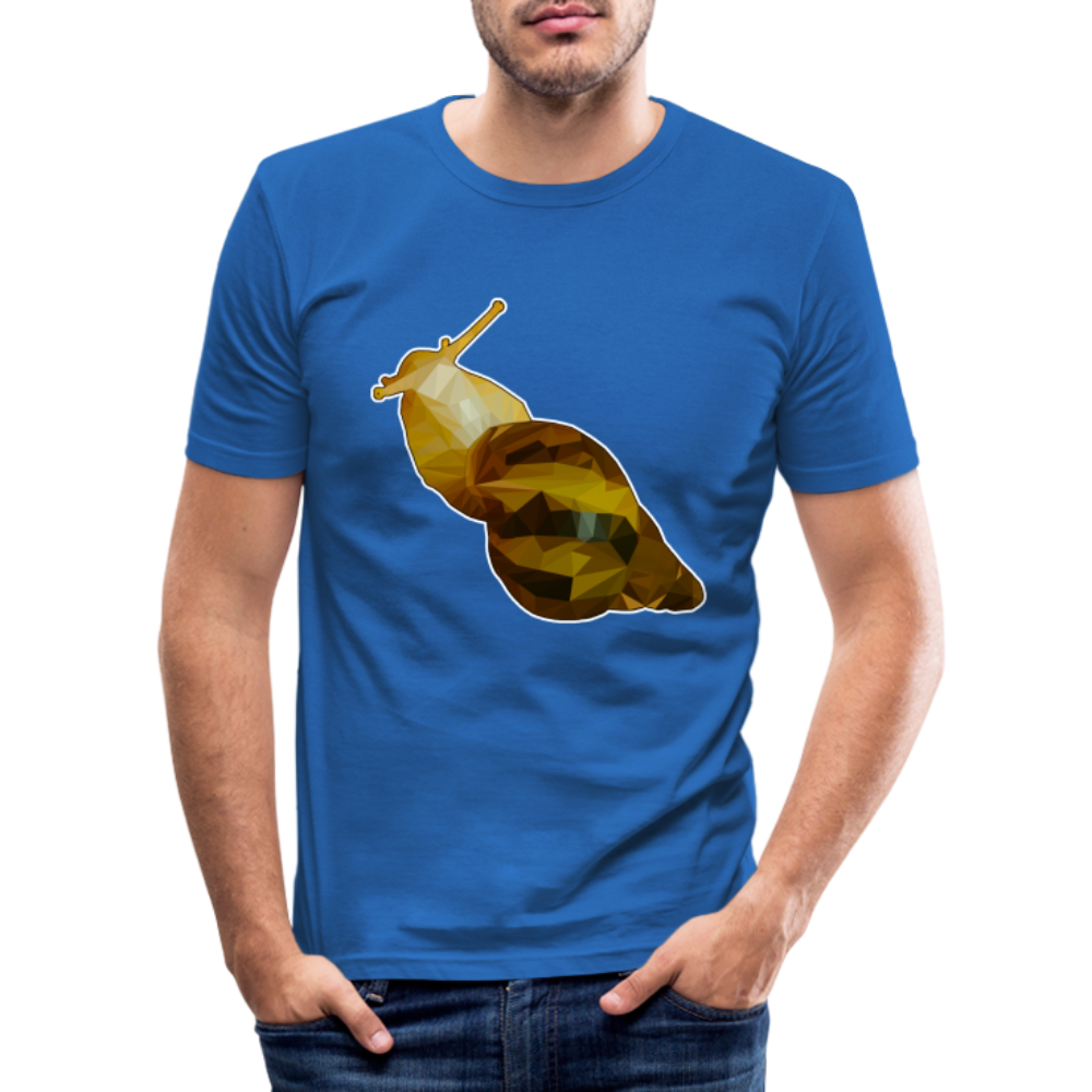 Männer Slim Fit T-Shirt Achatina reticulata Low Poly - Königsblau