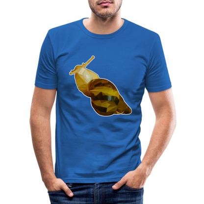 Männer Slim Fit T-Shirt Achatina reticulata Low Poly - Königsblau
