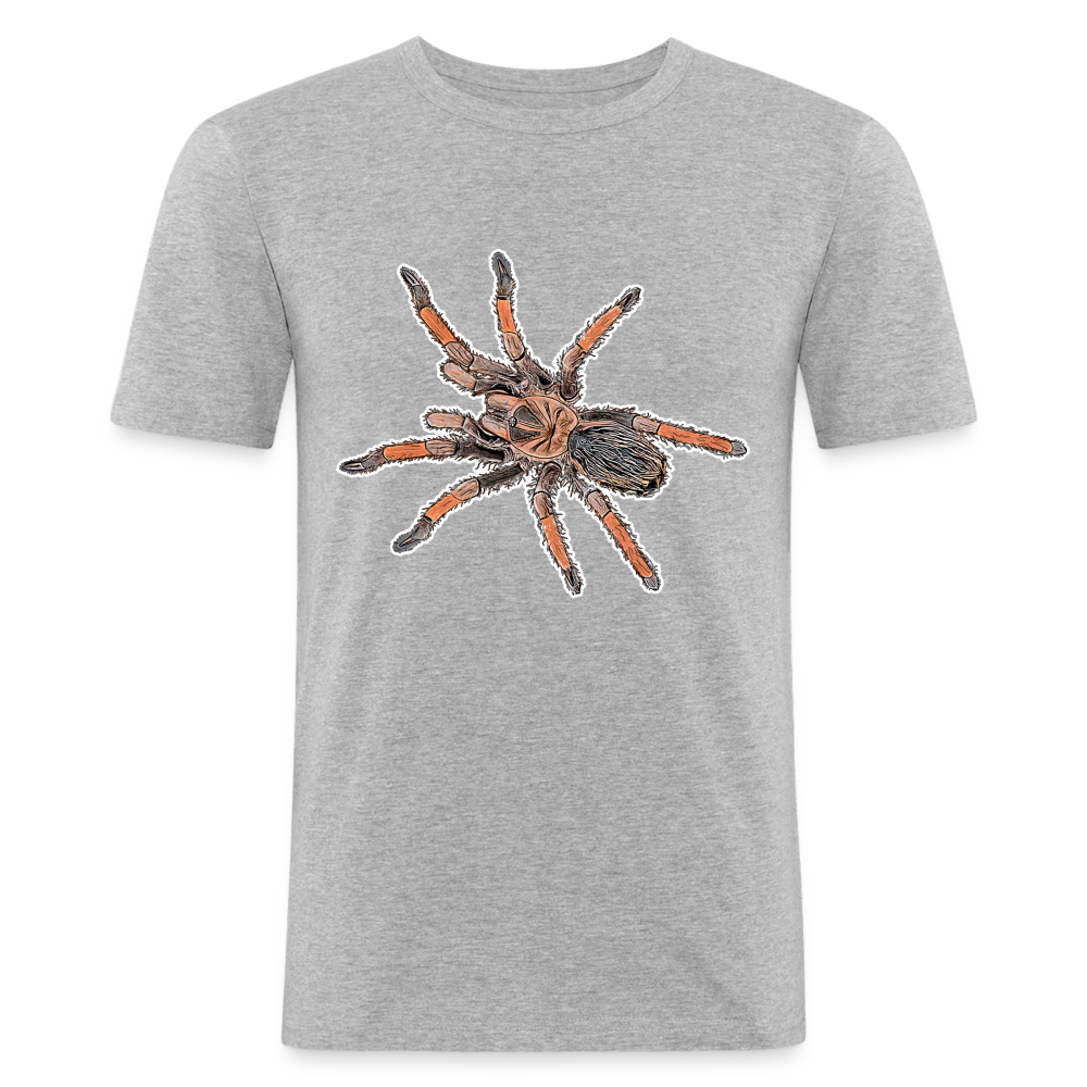 Männer Slim Fit T-Shirt Brachypelma emilia - Grau meliert
