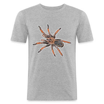Männer Slim Fit T-Shirt Brachypelma emilia - Grau meliert